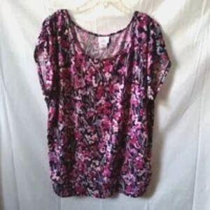 ⭐ Oh Baby by Motherhood Floral Maternity Cap Sleeve Flowy Womens Blouse XL